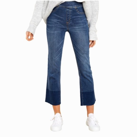 Spanx Cropped Flare Denim Jeans - Picture 1 of 5